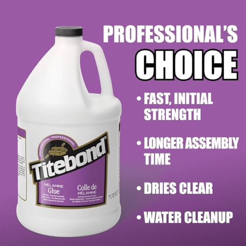 Titebond Melamine Glue, 5 Gal. – Bonds Vinyl, HPL, Wood, MDF & Particleboard, 4017 - size: 5 Gal.