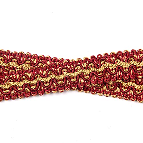 BEL AVENIR Braid Trim 0.78 inch 6.8 Yards Red Gimp Fabric Trim - color: Red