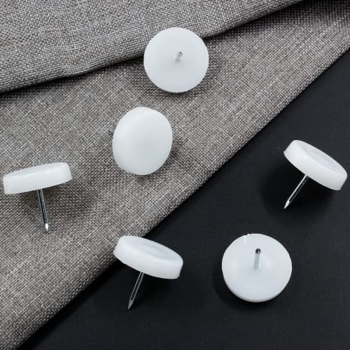 1 Inch (25mm) Nail On Furniture Sliders, Round Chair Feet Glides - size: 1 inch / 25mm
