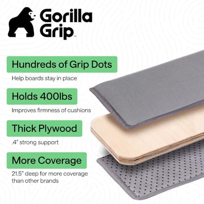 GORILLA GRIP Couch Cushion Support Board for Sagging Sofas, 21.5x78 Gray - size: 21.5" x 78" Oversized Sofa