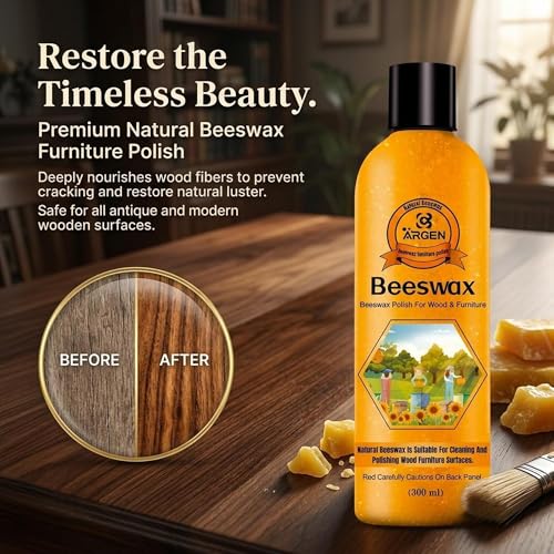 CARGEN Beeswax Furniture Polish - Natural Wood Wax Conditioner 300ML - style: 1 Pack-300ML