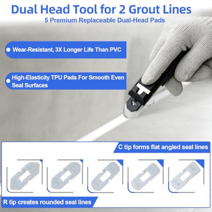 5‑in‑1 Caulking Tool, Silicone Caulking Tool & Caulk Remover Tool Kit
