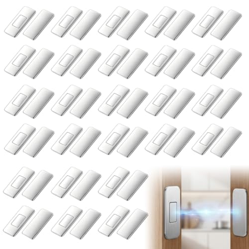 26 Pack Magnetic Cabinet Door Catch, No Drill Magnetic Cabinet Catches Ultra Thin Strong Magnetic Cabinet Latch with Adhesive for Kitchen Cabinets, Closets, Drawers, Bathroom Cabinets, RV Doors