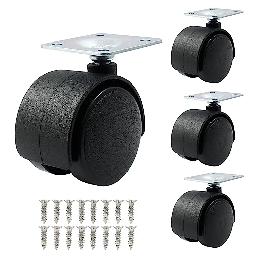 1.5 Inch Swivel Caster Wheels, Plate Casters, 4pcs - style: 1.5 Inch