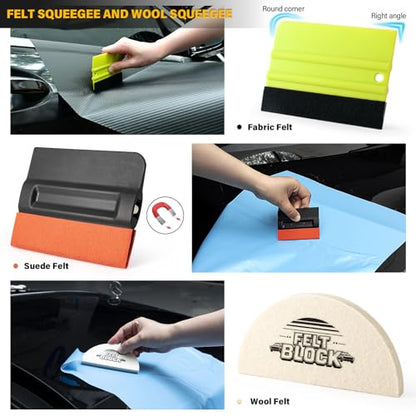 Gomake 10M Knife Less Vinyl Wrap Tools Kit Window Tint Tool Car Wrapping