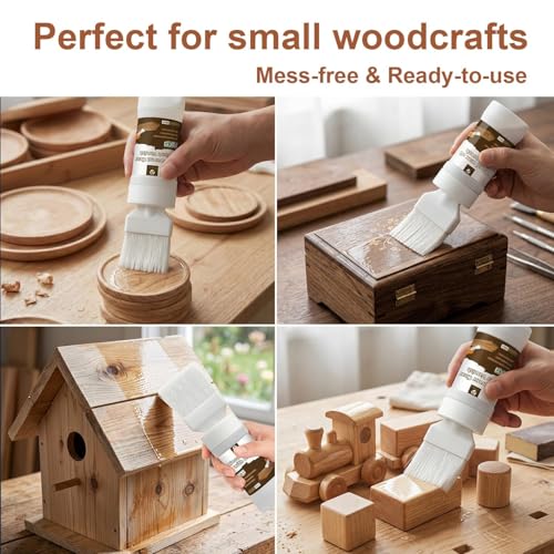 Polyurethane Clear Wood Varnish 6.35 Oz, Water Based Sealer for Wood - color: Clear Wood