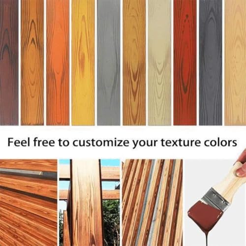 HUIKANGSHENG Wood Graining Tool 4Pcs Rubber Pattern Kit for Furniture