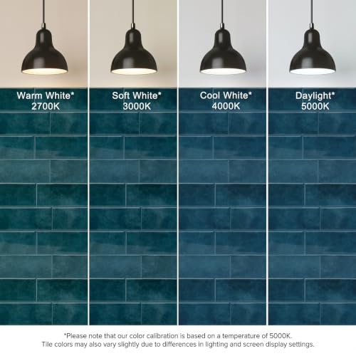 Thicker Design Peel and Stick Backsplash Tile，Self Adhesive Wall Tiles for Kitchen & Bathroom (10 Sheets, Lake Blue) - color: Lake Blue