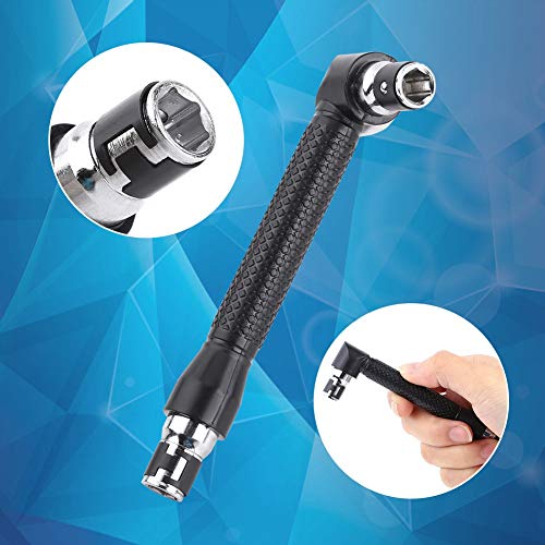 1/4 Inch Hex Socket Wrench, L Shape Double Head Wrench for Bits, with Comfortable Grip for Home Garage Workshop Use
