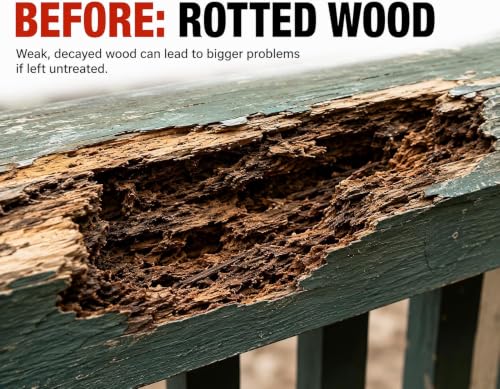 Re-Rot Liquid Wood Rot Repair Kit, 96 oz Penetrating Epoxy Resin - size: 96 Ounce