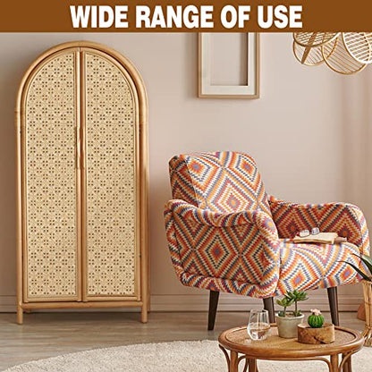 MYFAMIREA 14" Width Pressed T Shape Cane Webbing Sheet for Caning Projects, 3.3 Feet Natural Rattan Material Roll Net Woven Open Cane, Suitable for Caning Material DIY Supplies - size: T Shape14"W x 40" L(3.3Ft)
