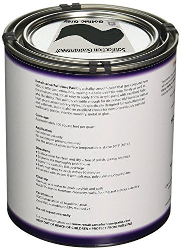 Retique It Chalk Furniture Paint by Renaissance DIY, 16 Fl Oz (Pack of 1), 07 Gothic Grey, 16 Ounce - color: 07 Gothic Grey, size: 16 Ounce (Pack of 1)