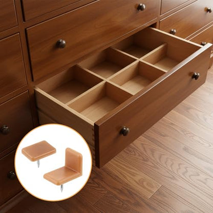 Drawer Glides 30 PCS Plastic Drawer Slides Drawers Glides Bottom Mount for Repairing Dressers, Making All the Drawers Slide Smoothly 20 Square and 10 PCS L Shape