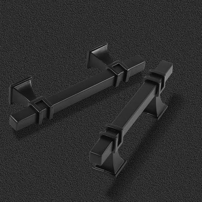 Cabinet Pulls Matte Black Cabinet Handles, 10 Pack 3 Inch Kitchen Door Cupboard Wardrobe Drawer Handles, Cabinet Hardware Bar Drawer Pulls, 76mm Hole Centers - color: Black, size: 3 inch Hole Centers Pull