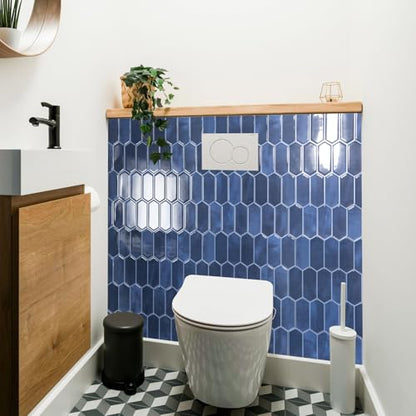 Art3d Hexagon Tile Peel and Stick Backsplash, 10-Pack, 12" x 12", Dark Blue - color: Dark Blue, size: 12 x 12 Inch