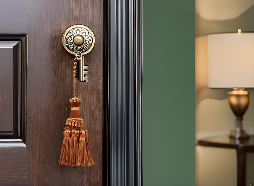 DÉCOPRO Noblesse Collection Elegant Hand Crafted 4" (10cm) Key Tassel (NKT) Toffee Brown Multicolor #08 (Light Brown Chocolate Brown) Individually Sold - color: Toffee Brown Multicolor (Color# 08)