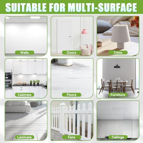 White Touch Up Paint Pen, White Paint for Wall, Door, Cabinets, Furniture, Enamel (Semi-Gloss, 30ML)
