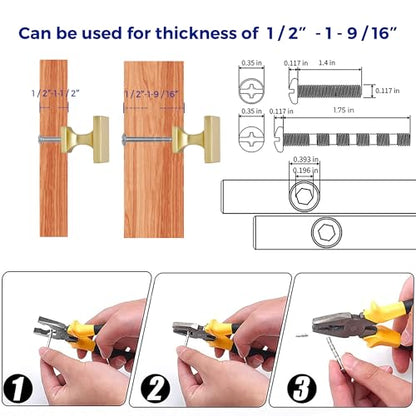 Ravinte Cabinet Knobs Brushed Gold Square Knobs, Drawer Knobs, 10 Pack - color: Brushed Gold