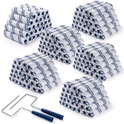 150Pcs 6 Inch Paint Rollers, Microfiber Covers with Roller Frame - size: 6 Inch Paint Roller Kit, 150 Pack