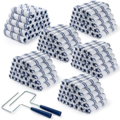 150Pcs 6 Inch Paint Rollers, Microfiber Covers with Roller Frame - size: 6 Inch Paint Roller Kit, 150 Pack