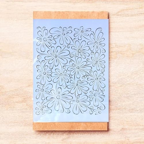 TIAMECH A4 Reusable Daisy Stencil for Painting - style: Daisy Flower
