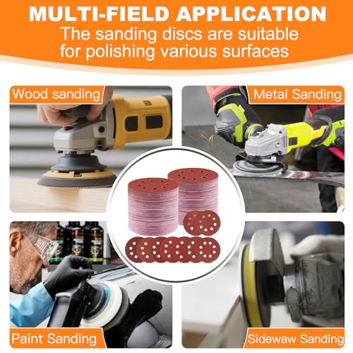 150 PCS 5 Inch Sanding Discs, 9 Grits Premium Orbital Sander Pads