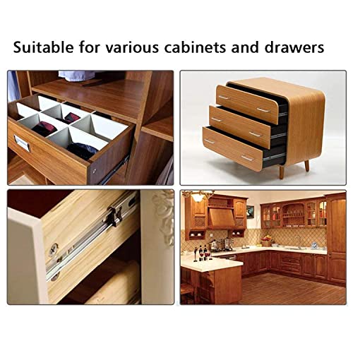 Drawer Slides 4 Inch Ball Bearing Full Extension 3 Section Slide Track Mounting Drawer Runners Slider for Cabinet Home Furniture, 2 Pack(Sliver 4 Inch - size: 4 Inch