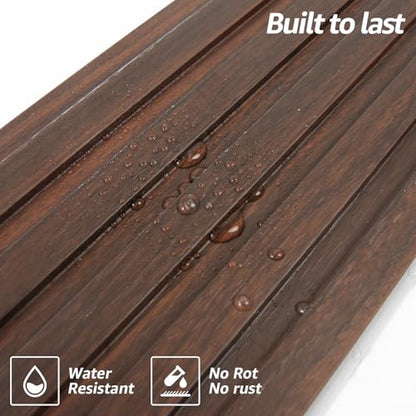 Art3d 48 x 6 in WPC Wood Slat Wall Panels, 3D Wall Accents, 16-Pack, Walnut - color: Walnut, size: 48" * 6"