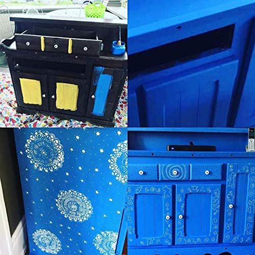 Chalk Style All-in-One Paint: Eco-friendly, matte finish for furniture, home decor, cabinets, and crafts. Low voc and odor. 32oz #10 Dark Cove Blue