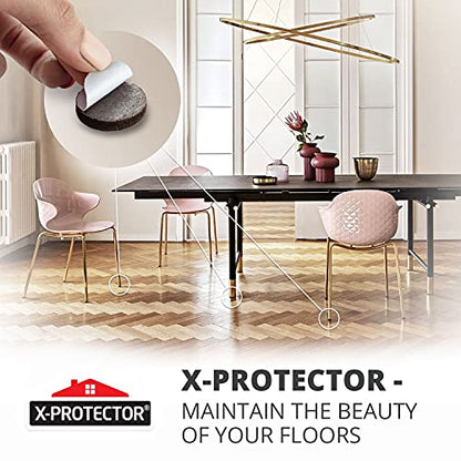 X-PROTECTOR 357 PCS Premium Huge Pack Felt Furniture Pads! - size: 357 PCS Brown