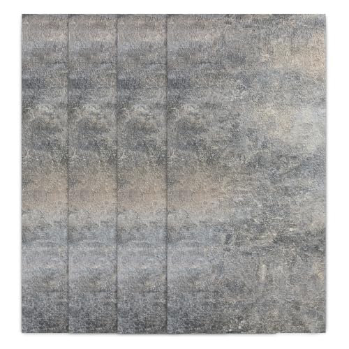 Dundee Deco Faux Stone Wall Panels, Black Grey Tan, 2x4 ft, 4 Pack - color: Black, Grey, Tan, size: 31 sq ft; 24" x 47", Pack of 4