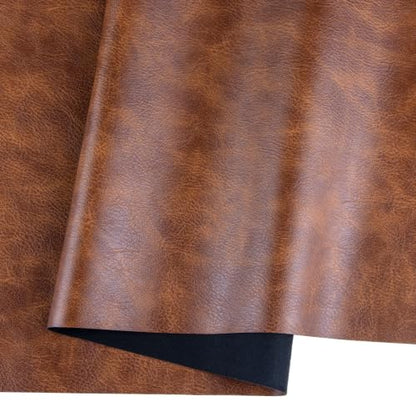 Faux Leather Sheets Fabric 54" X 36",Thick Durable Synthetic Upholstery Vinyl, Suitable for Furniture Replacement and Renovation Materials, Wallets, DIY Sewing Projects (Light Brown, 1 Yard) - color: Light Brown, size: 1 YARD