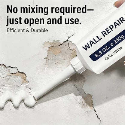 2 Pcs Drywall Repair Paste with Scraper, New Drying Wall Mending Agent, Quick Wall Repair for Holes, Cracks, Scratches, Home DIY Fix, Multi-Functional Spackle Wall Repair Kit