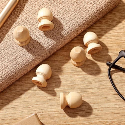 Pinkunn 30 Pcs Wood Drawer Knobs Finial Dowel Rod Unfinished, Acorn - style: Acorn