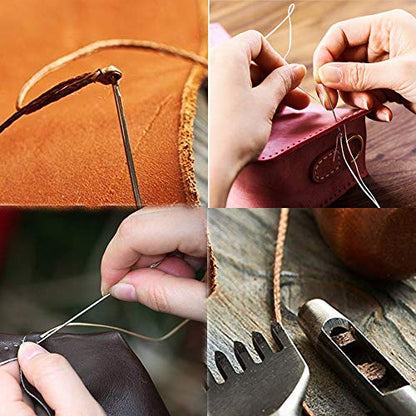 284Yards Leather Sewing Thread Waxed, Waxed Polyester Cord, Wax String - color: Apricot