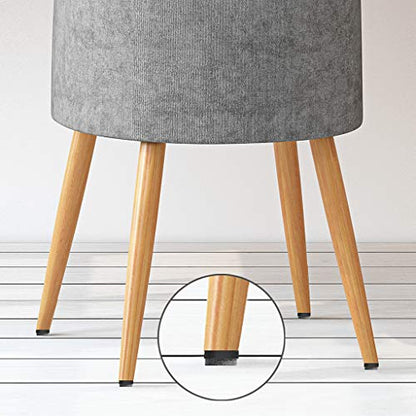 ALIMITOPIA 40pcs Screw-on Furniture Felt Pad Chair Glide Slider Hardwood Floor Protector for Wooden Leg Feet of Chair Table Furniture(Φ28mm or 1.1";Black) - size: 28mm(Black)