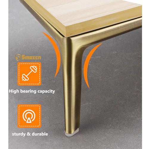 9.8 inch/25cm Brushed Bronze Color Metal Furniture Legs Set of 4 - color: Brushed Bronze, size: 9.8 inch