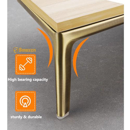 9.8 inch/25cm Brushed Bronze Color Metal Furniture Legs Set of 4 - color: Brushed Bronze, size: 9.8 inch