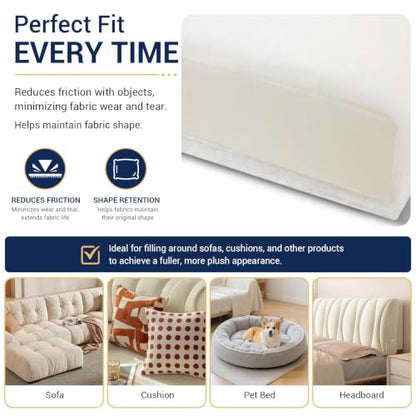 Upholstery Batting, 36" x 3 Yards, 1/2 Inch Thick Polyester Cushion Wrap for Foam Cushions, DIY Quilts & Crafts - size: 36inch x 3yard