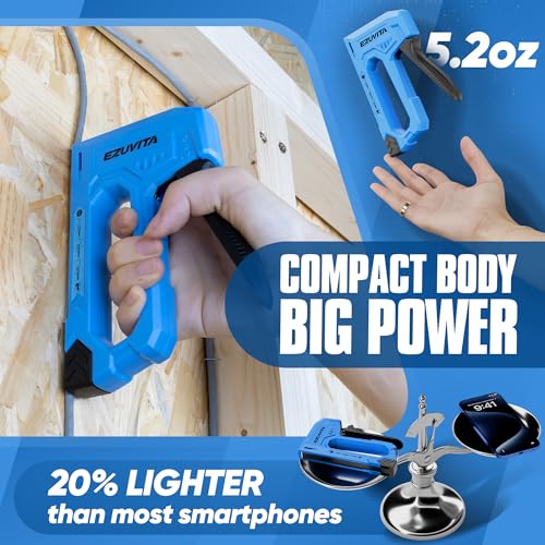 Light Duty Staple Gun for Wood, Blue Upholstery Staple Gun Kit - color: Blue