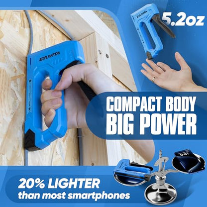 Light Duty Staple Gun for Wood, Blue Upholstery Staple Gun Kit - color: Blue