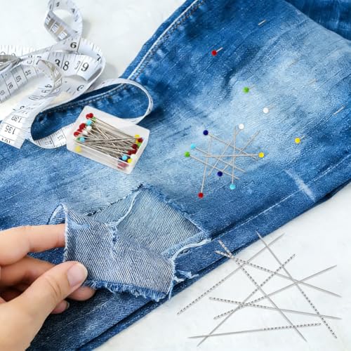 15-Piece Snag Repair Tool Kit with 50 Positioning Pins, Snag Puller Tools and Repair Needles for Clothing, Knitwear, Curtains, Fabric and Loose Threads