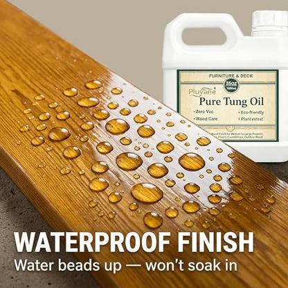 Pure Tung Oil 35oz –Wood Finish for Medium Projects - size: 35oz