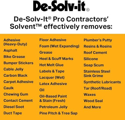 Orange-Sol De-Solv-it® Pro Contractors Solvent™, Versatile Adhesive Remover Spray, 12-Ounce, 1-Pack