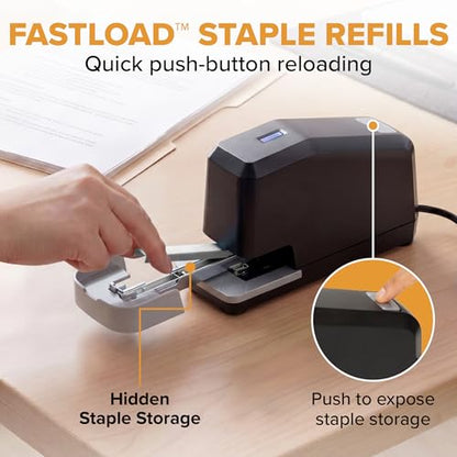 Bostitch Office Impulse Heavy Duty Electric Stapler Value Pack, 45 Sheet Capacity, Includes 5,000 Staples, No-Jam, Faster Stapling, Silver - size: 1-Pack