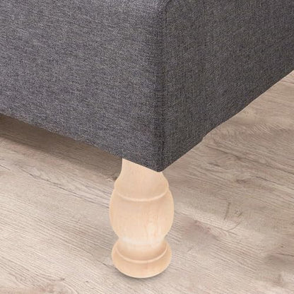 4pcs Solid Wood Furniture Legs Carved Round Sofa Feet Cabinet Wooden Legs for Couch 6x12cm Unfinished Hardwood Replacement Parts for Home Furniture