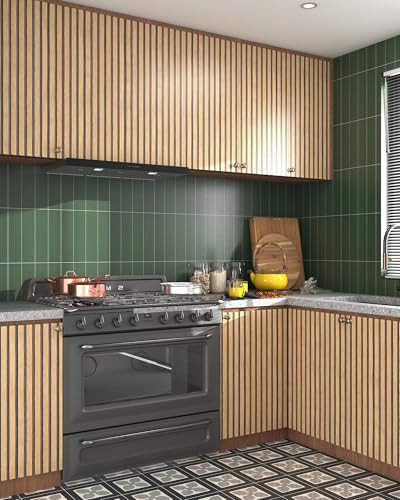 Wood Slat Peel and Stick Wallpaper Textured Contact Paper 17.3''×118'' - size: 17.3" x 118"