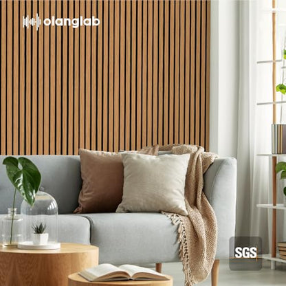 Olanglab Wood Panels for Wall 4Pack 94.5"x12.6" Cherry Toned - color: Cherry Toned