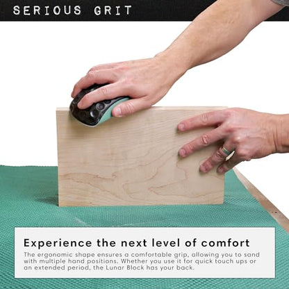 Serious Grit - 5-Inch Lunar Block Hook & Loop Foam Hand Sanding Block