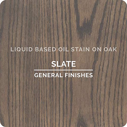General Finishes Oil Based Penetrating Wood Stain, 1/2 Pint, Slate - color: Slate, size: 1 Half-Pint